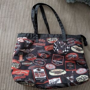 Vintage Harley-Davidson Multicolor Logo Tote Bag